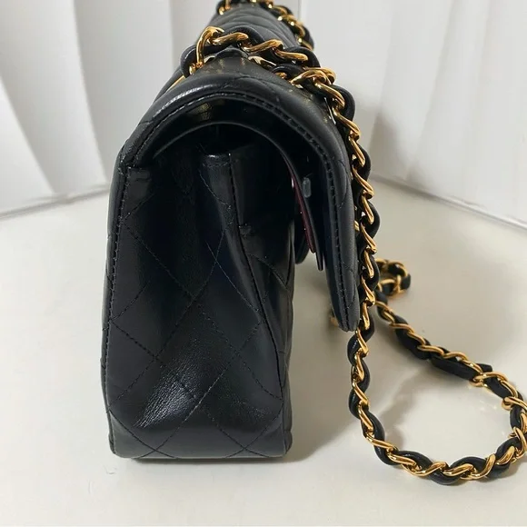 Chanel Black Lambskin Quilted Small Classic Flap Bag - Picture 3 of 12